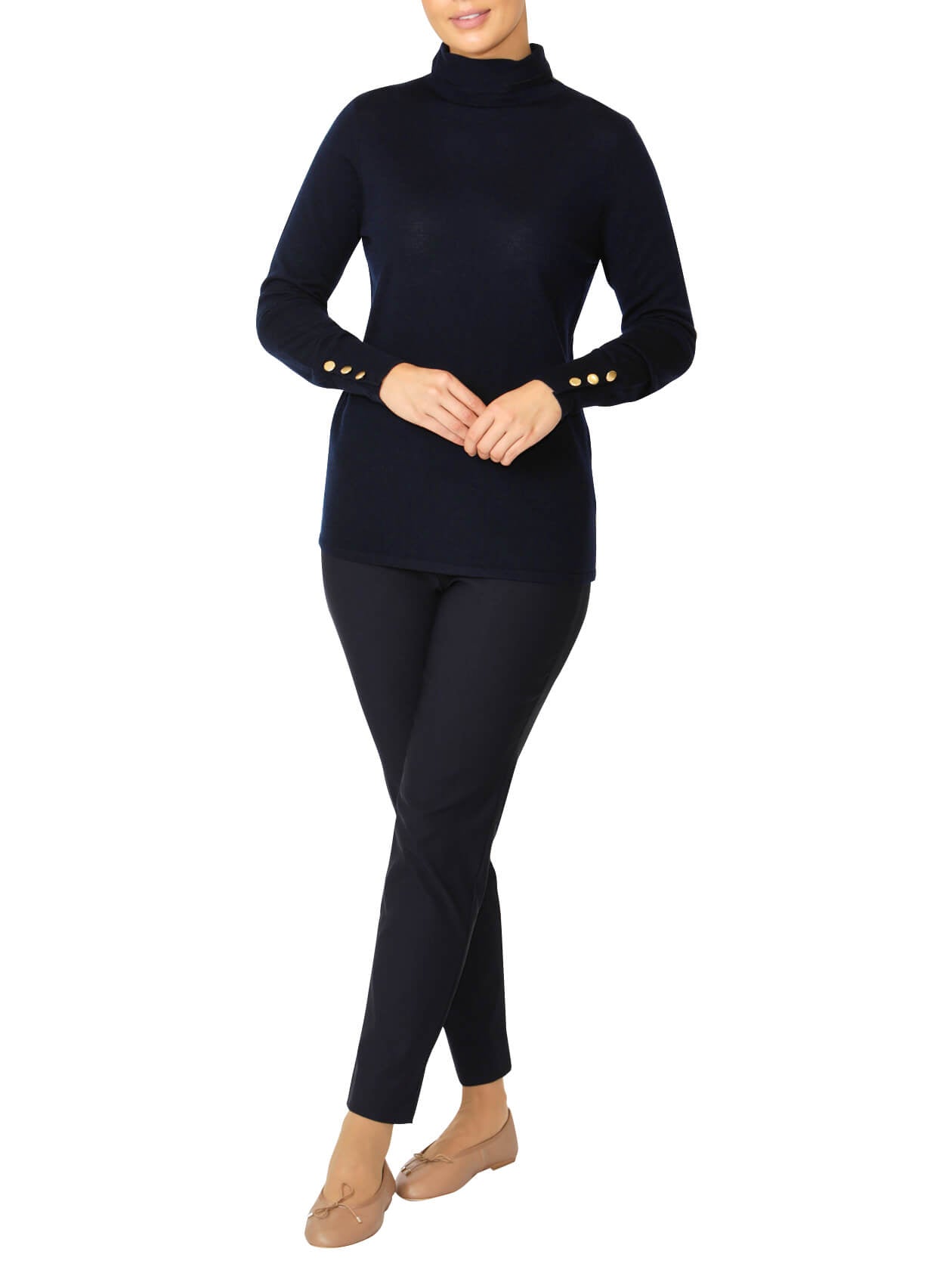 Blair Navy Turtleneck Sweater
