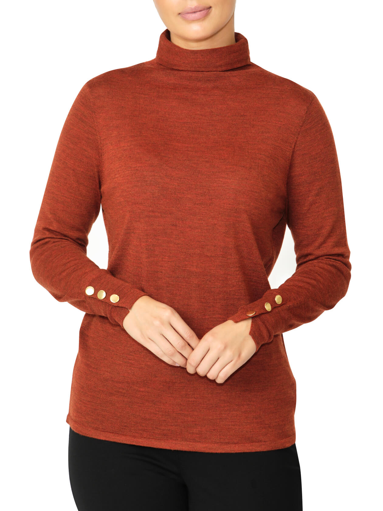 Blair Rust Turtleneck Sweater