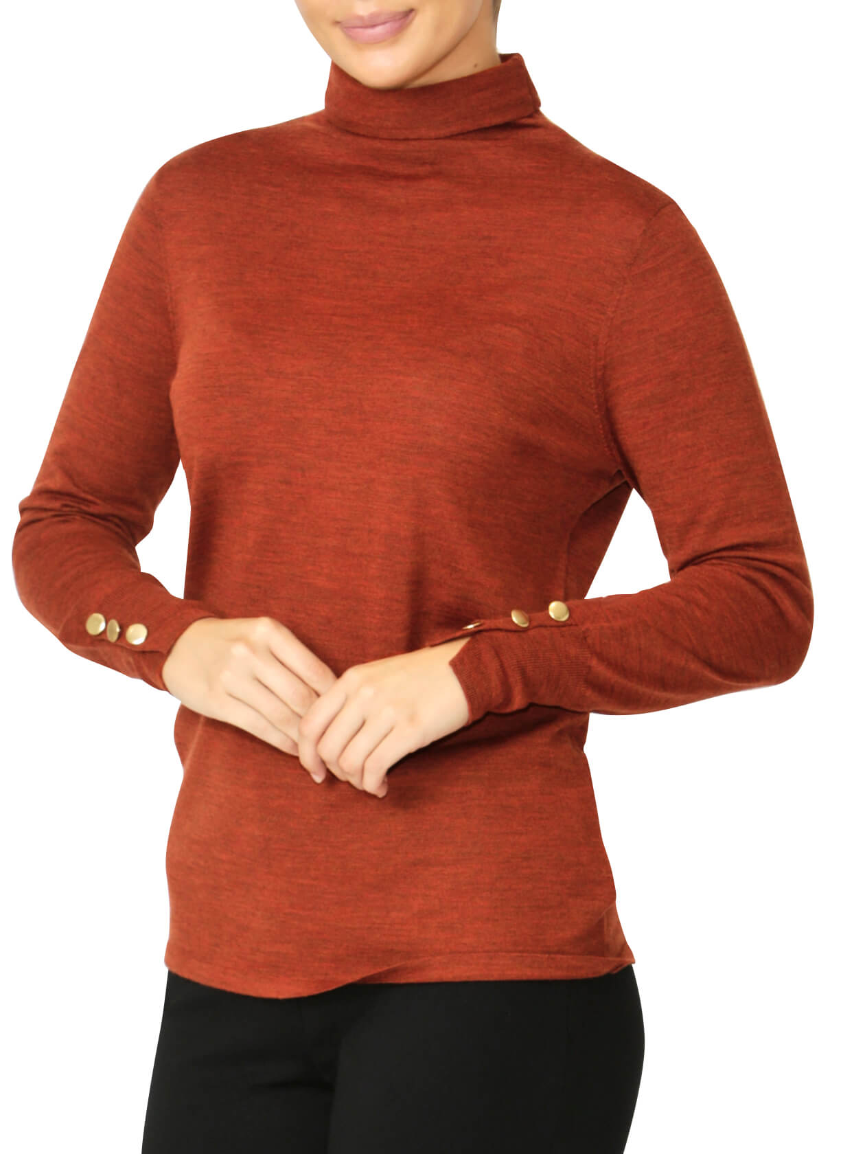 Blair Rust Turtleneck Sweater
