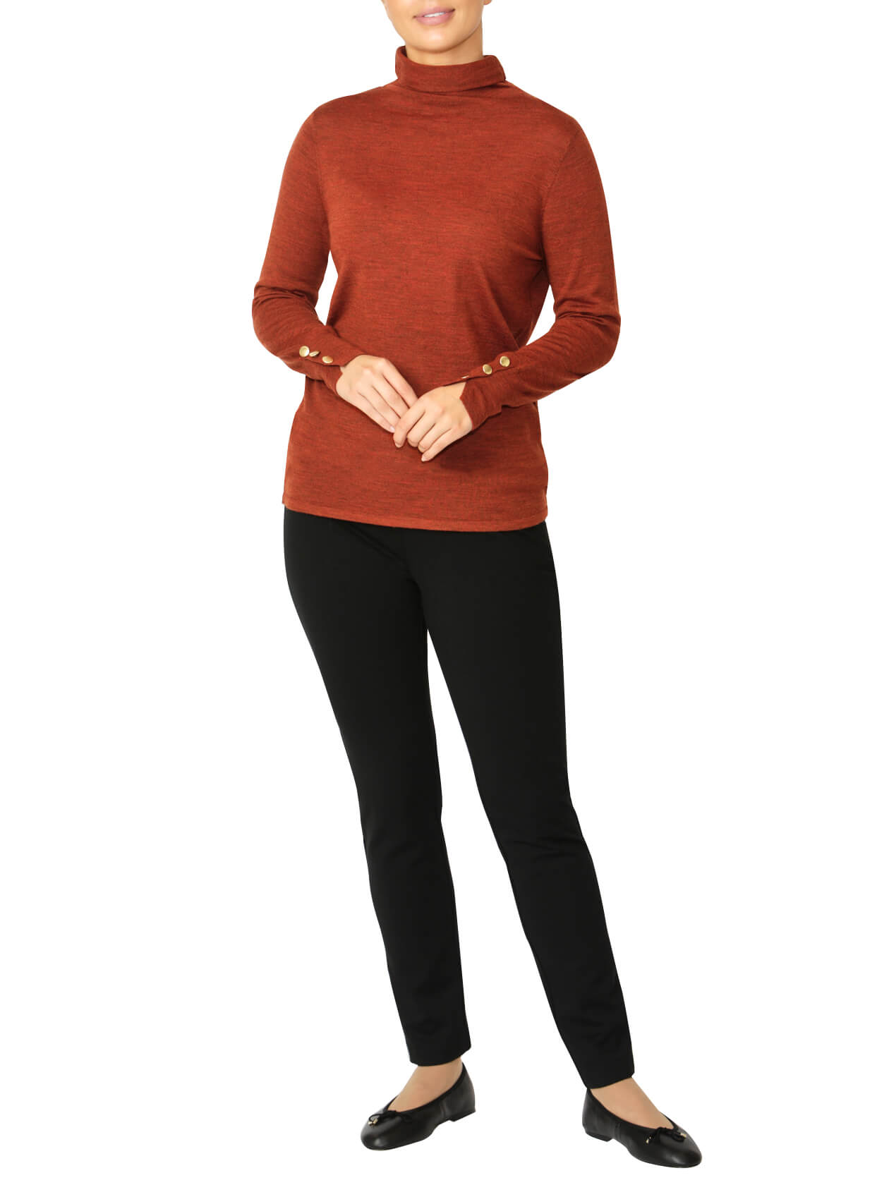 Blair Rust Turtleneck Sweater