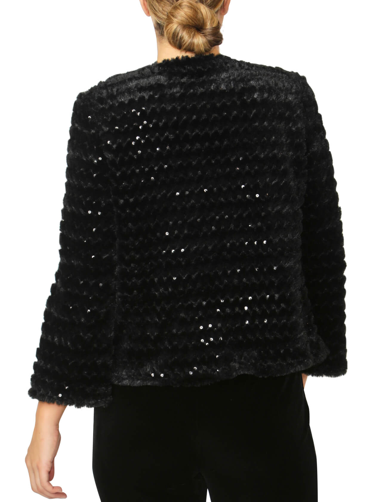 Estelle Black Faux Fur Jacket