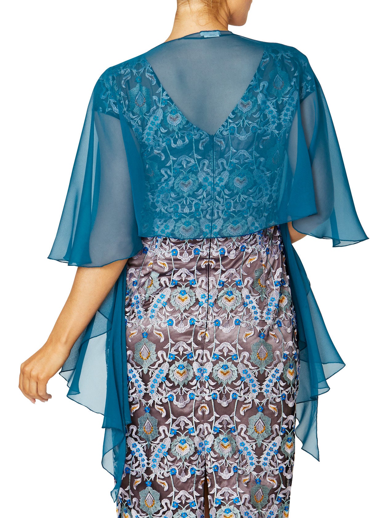 Petrol Blue Silk Shrug