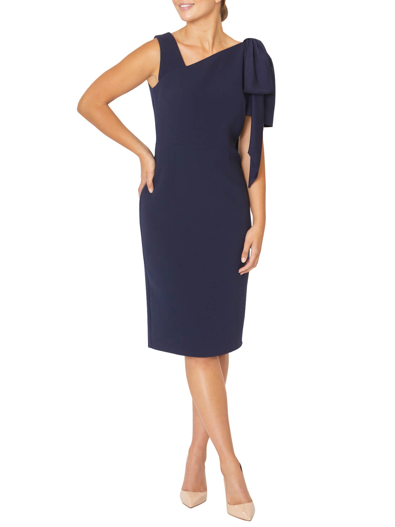 Elyse Navy Bow Dress