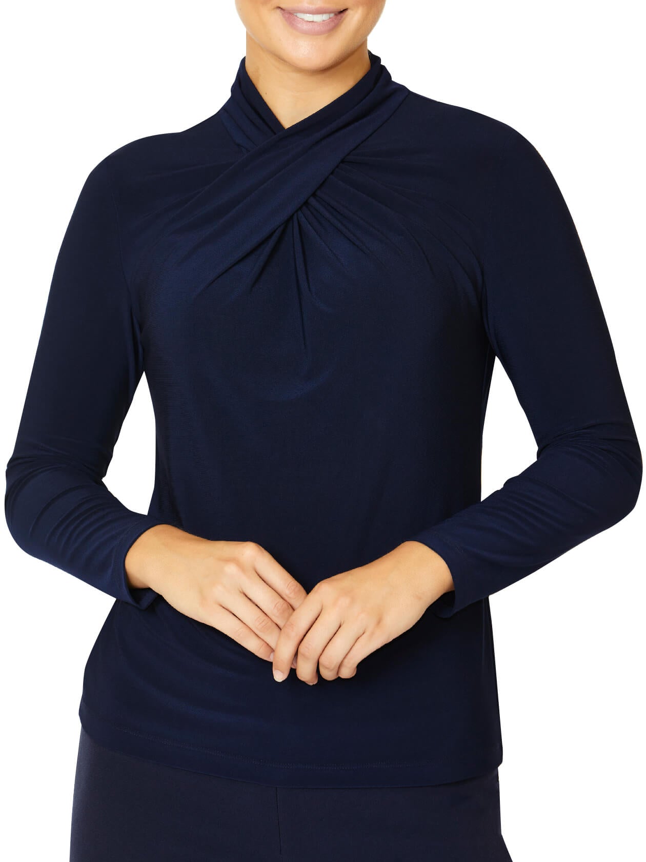 Diana Navy Blue Jersey Top
