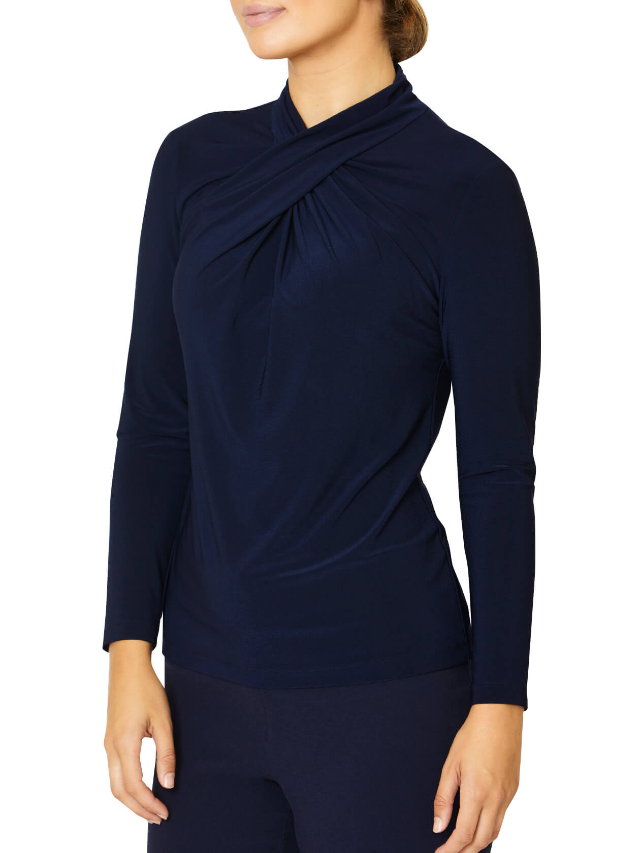 Diana Navy Blue Jersey Top