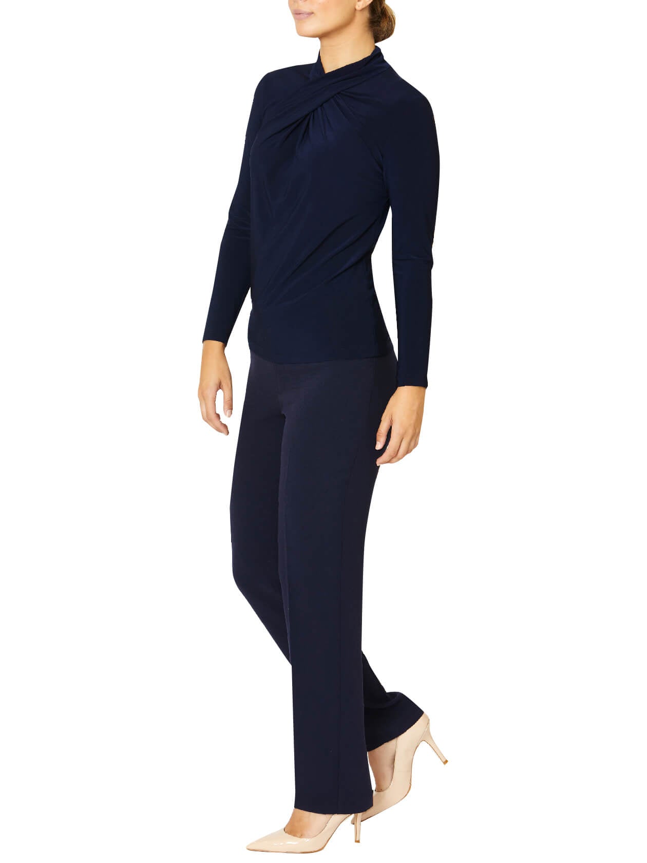 Diana Navy Blue Jersey Top