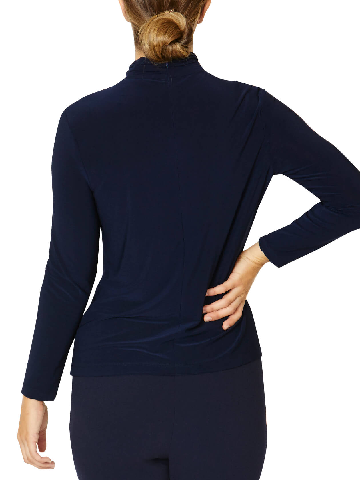 Diana Navy Blue Jersey Top