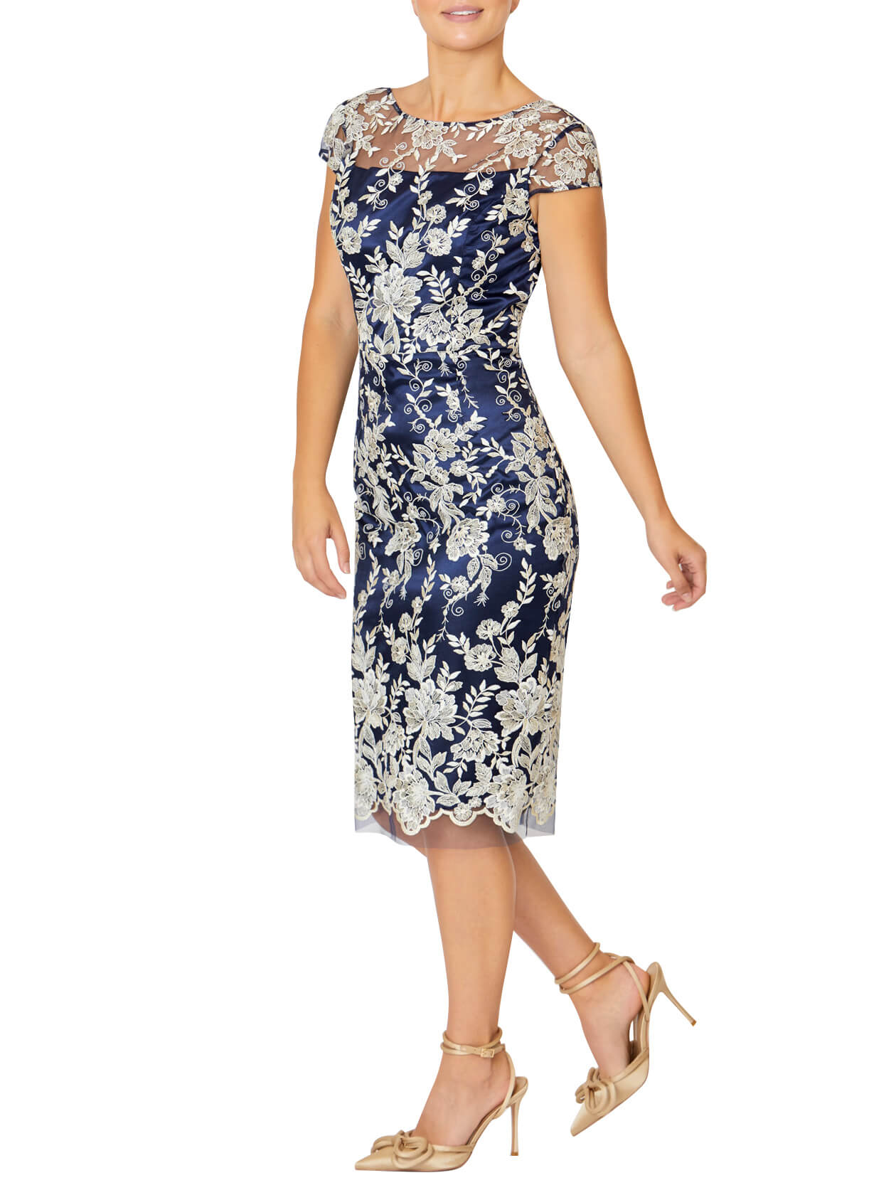 Catherine Navy & Ivory Shift Dress