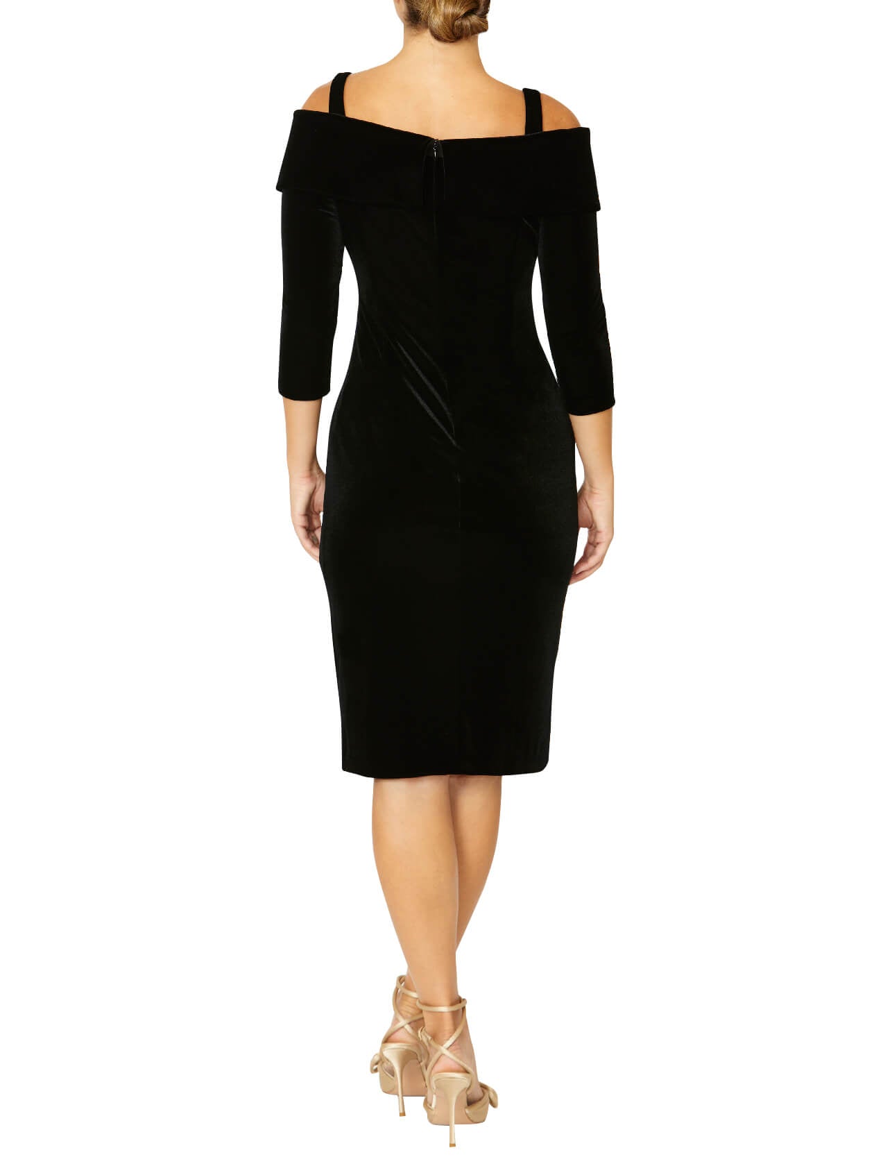 Venus Black Velour Dress