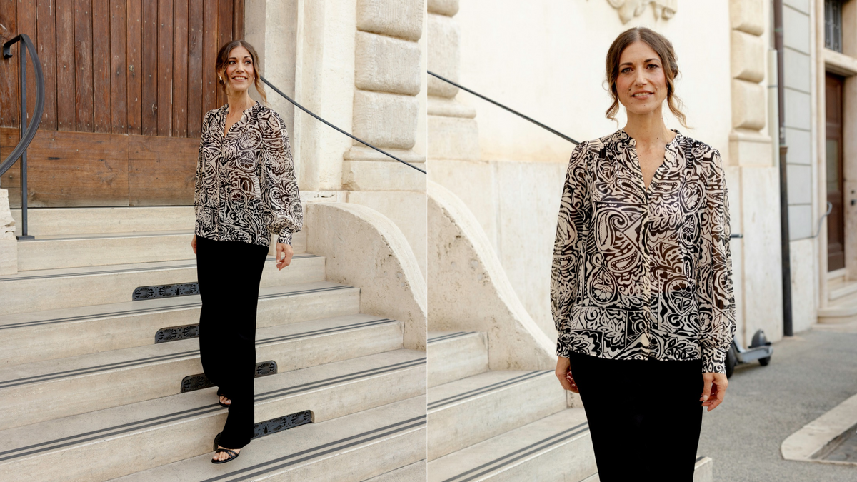 Alice Black Ivory Paisley Blouse