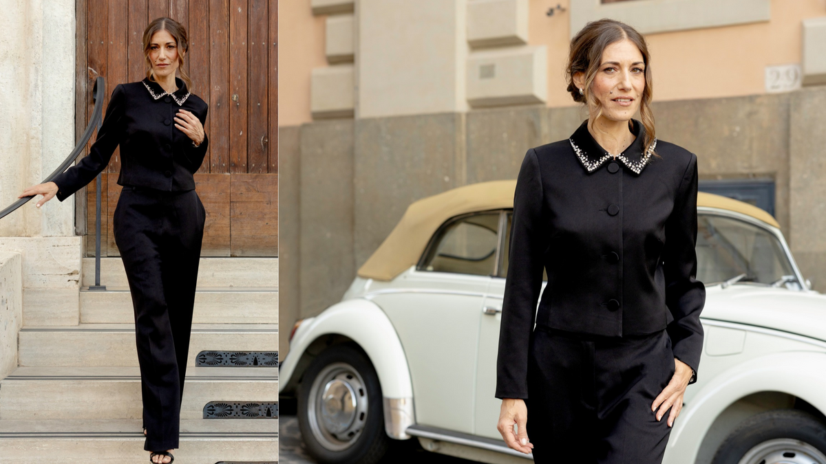 Sigrid Black Satin Jacket
