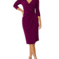 Women's Jersey Crossover Front Jersey Dress in Purple
