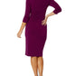 Women's Jersey Crossover Front Jersey Dress in Purple