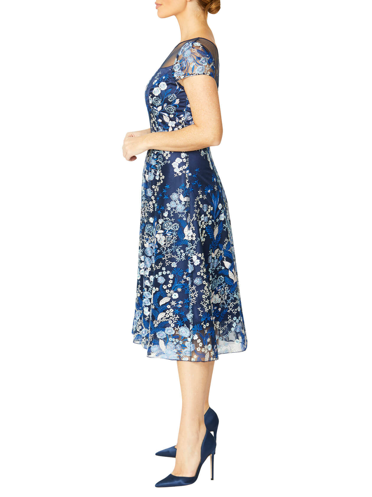 Leila Navy Blue A-Line Dress