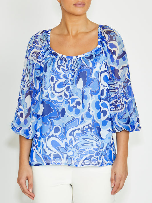 Ena Moonlight Silk Blouse