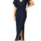 Ella Navy Stretch Lace Gown