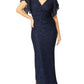 Ella Navy Stretch Lace Gown