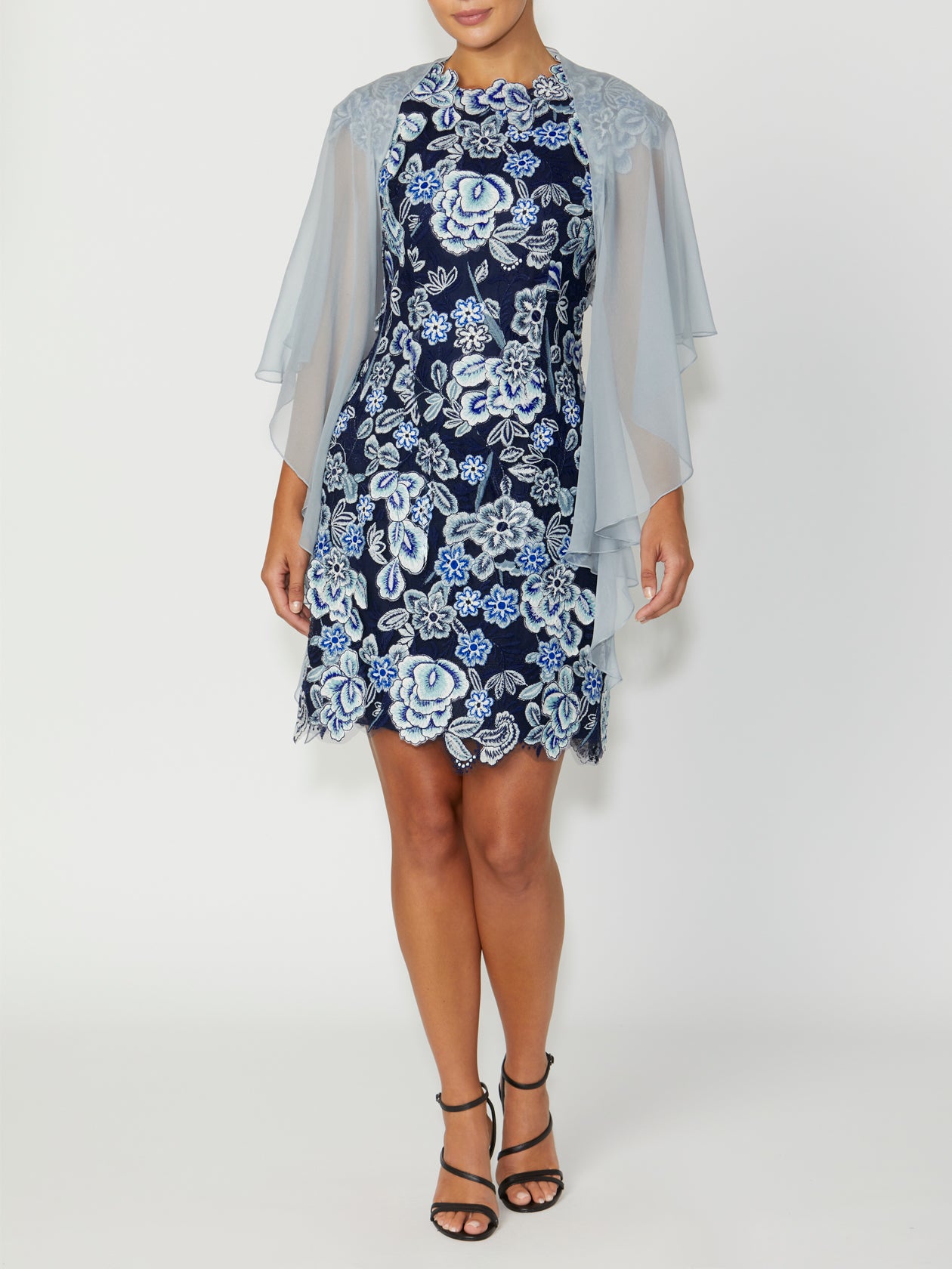 Ice Blue Silk Shrug | Anthea Crawford