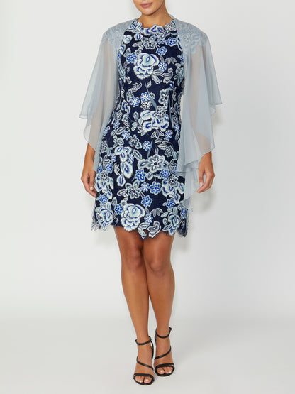 Ice Blue Silk Shrug | Anthea Crawford