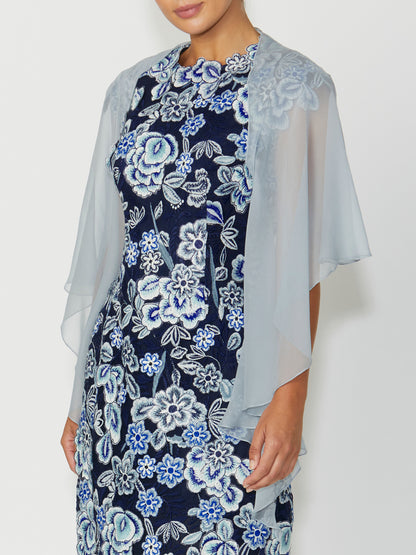 Ice Blue Silk Shrug | Anthea Crawford