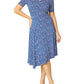 Francesca Ivory and Cobalt Jersey Dress