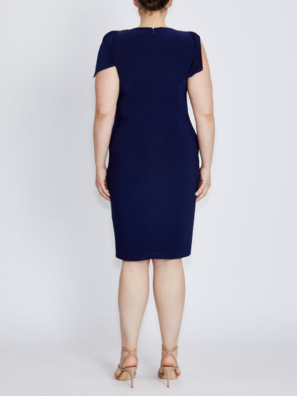 Hebe Navy Jersey Dress