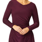 Nora Black Cherry Jersey Dress