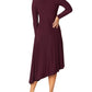 Nora Black Cherry Jersey Dress
