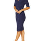 Aurora Navy Jersey Dress