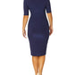 Aurora Navy Jersey Dress