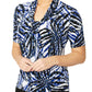 Roma Palm Print Jersey Top