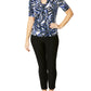 Roma Palm Print Jersey Top