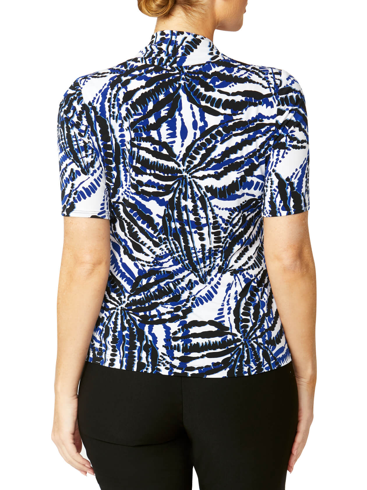 Roma Palm Print Jersey Top