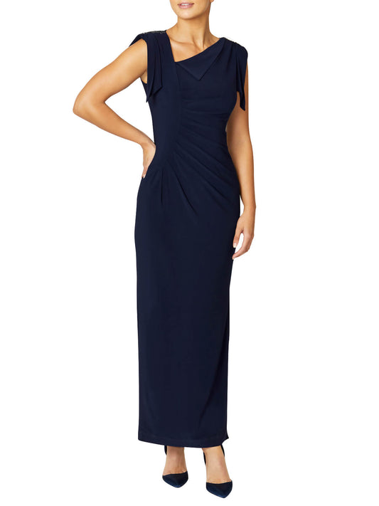 Hebe Navy Jersey Gown
