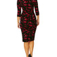 Verona Black and Red Jersey Dress