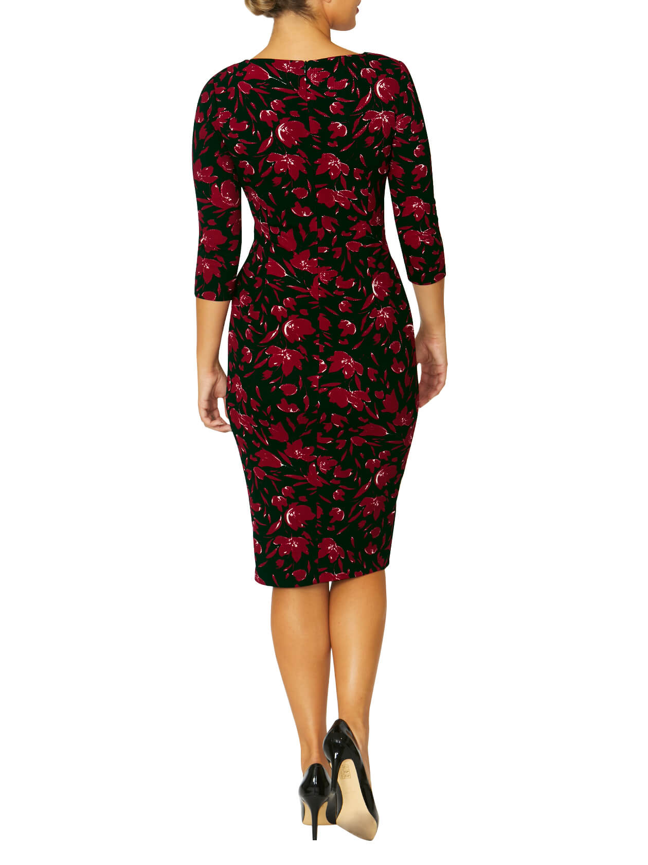 Verona Black and Red Jersey Dress