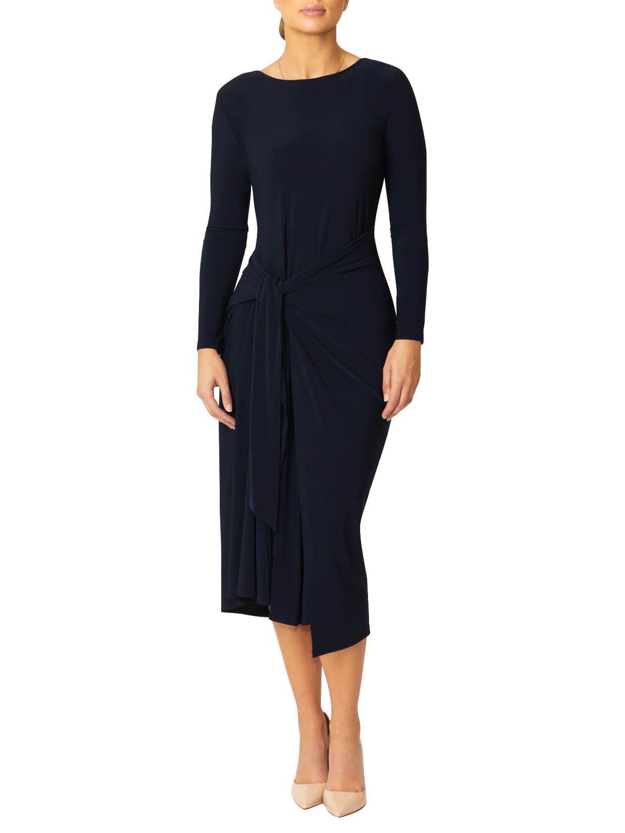 Loren Navy Jersey Dress
