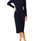 Loren Navy Jersey Dress