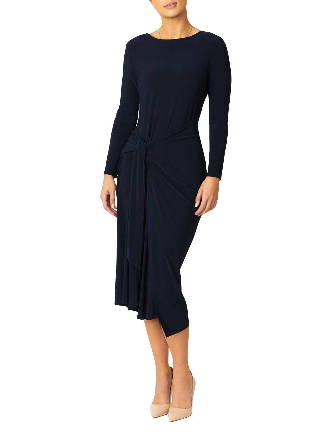 Loren Navy Jersey Dress