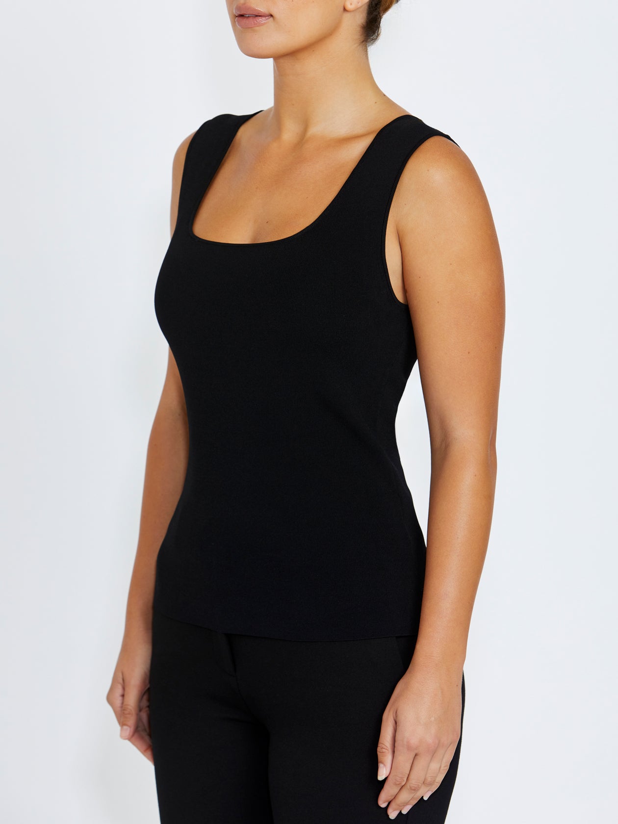 Milano Black Knit Tank Top