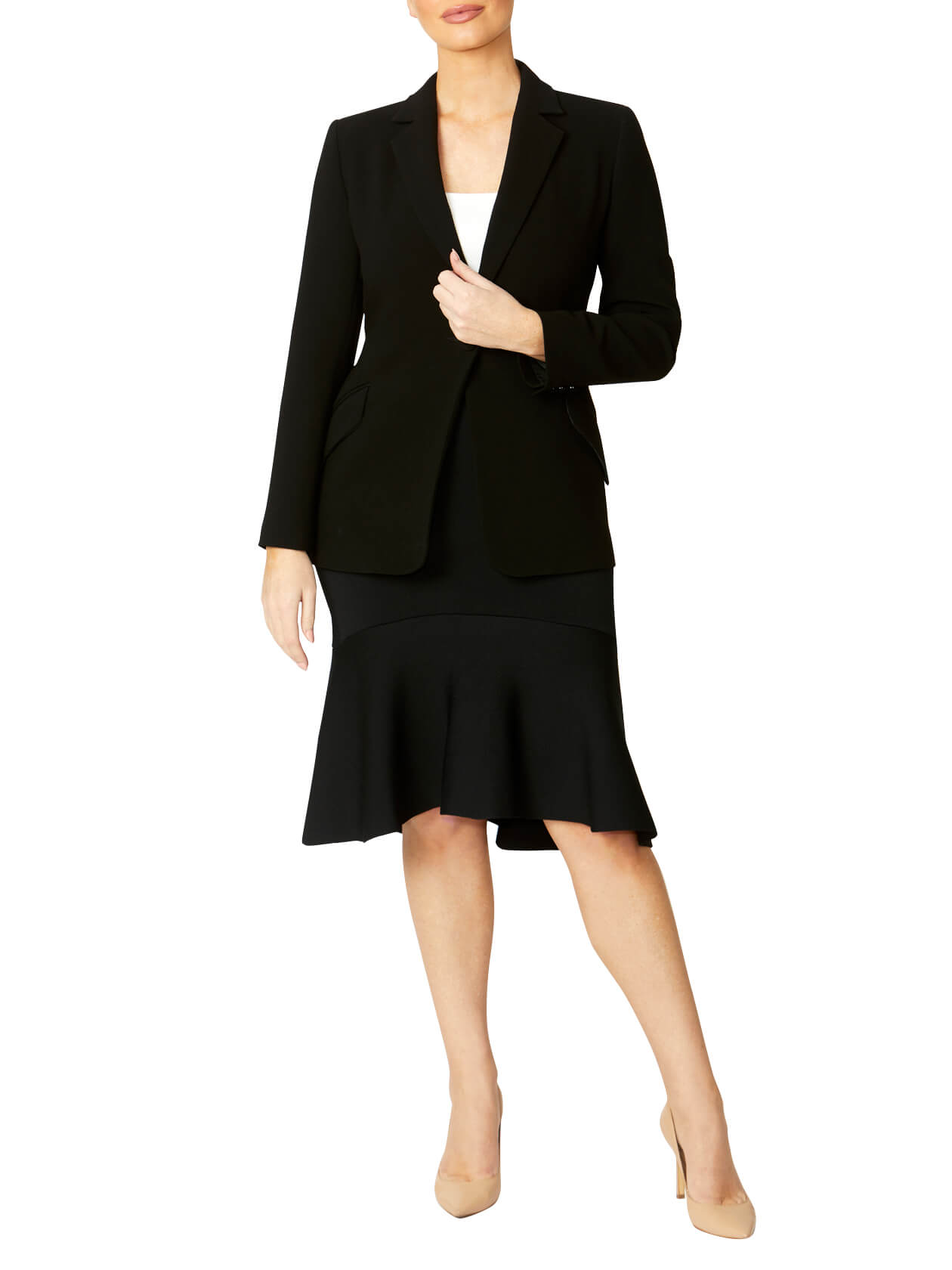 3pc Peplum Metallic Brocade Skirt Suit-Plus – Giovanna Apparel