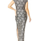 Aurelia Silver Stretch Lace Gown