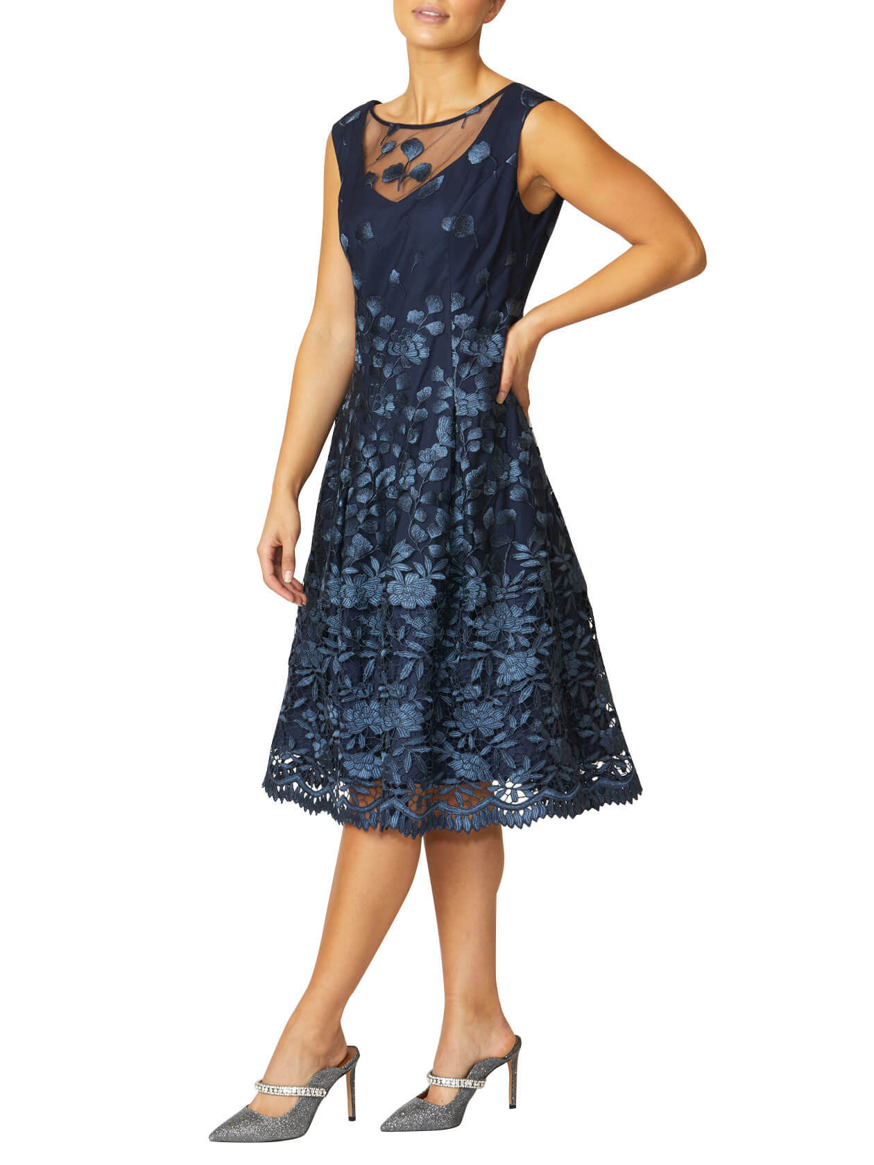Titania Navy A-Line Dress