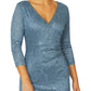 Aurelia Steel Blue Stretch Lace Dress