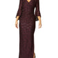 Stella Plum Stretch Lace Gown