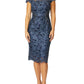 Venetia Blue Sequin Lace Dress