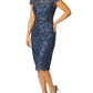 Venetia Blue Sequin Lace Dress