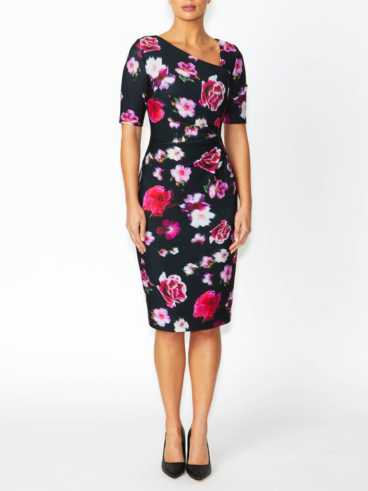 Women's Stretch Scuba Shift Dress in Print | Milena