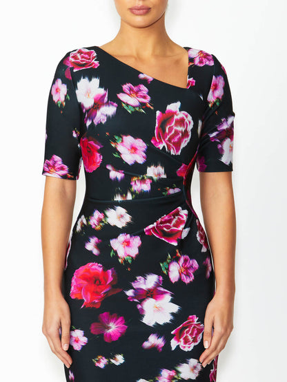 Women's Stretch Scuba Shift Dress in Print | Milena