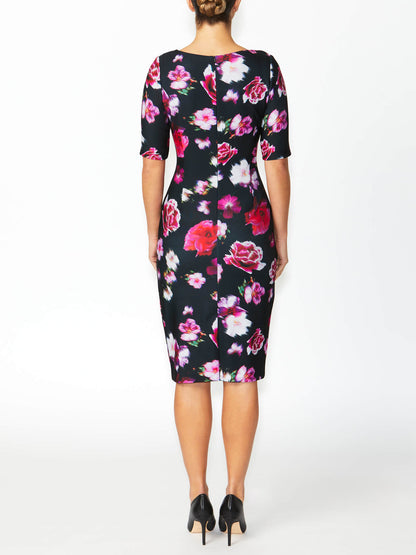 Women's Stretch Scuba Shift Dress in Print | Milena